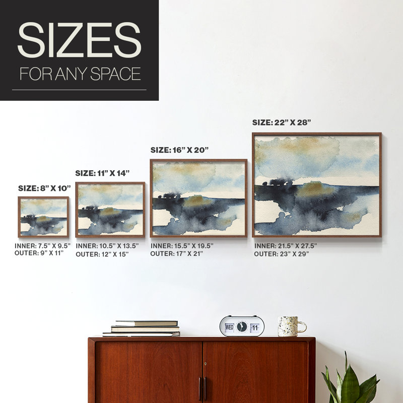 Upheval III -Framed Print - Restickable, Walnut, 16" H x 20" W