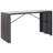 Patio Bar Set Outdoor Bar Table and Stools Poly Rattan and Glass Black