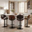 Tabouret de bar pivotant à hauteur réglable avec structure en métal-1832836081-1832836079