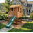 6 ft. W x 6 ft. D Little Cedar Wood Playhouse with Sandbox