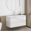 Meuble-lavabo avec lavabo et 2 grands tiroirs, système de fermeture en douceur