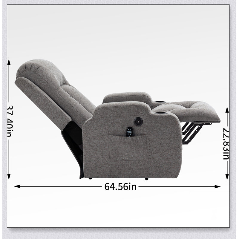 Infinite Position Okin Motor Up to 350 LBS Power Lift Recliner Chair for Elderly, Brown