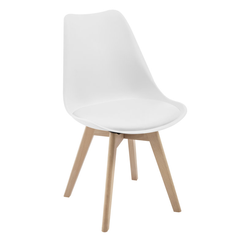 47cm H Upholstered Full Back Side Chair, White