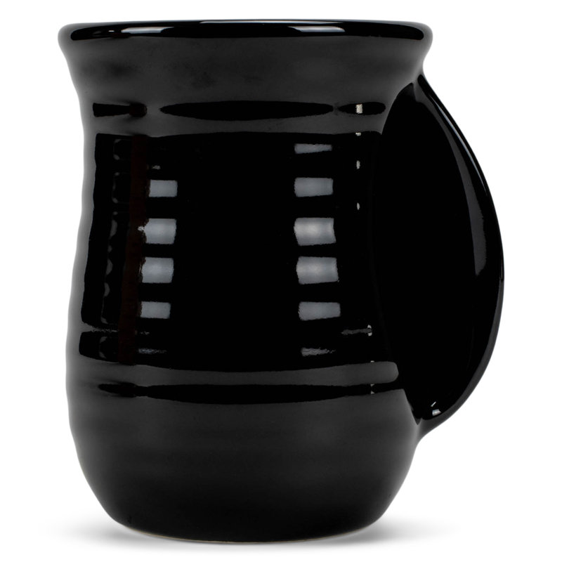 Tasse chauffe-mains côtelé noir 14 oz, Noir