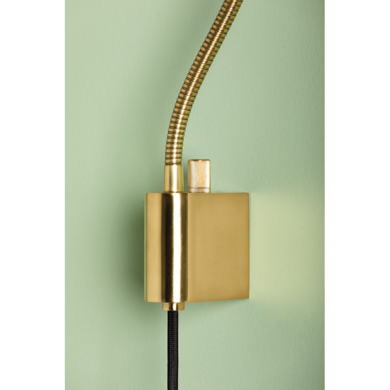 Aged Brass and Soft White Swing Arm Wall Sconce