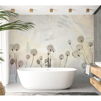 Adhésif mural floral pelez et collez - Misty lundi matin