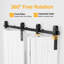 Ensemble de quincaillerie de porte de grange pliable noire (portes non incluses)-94470884