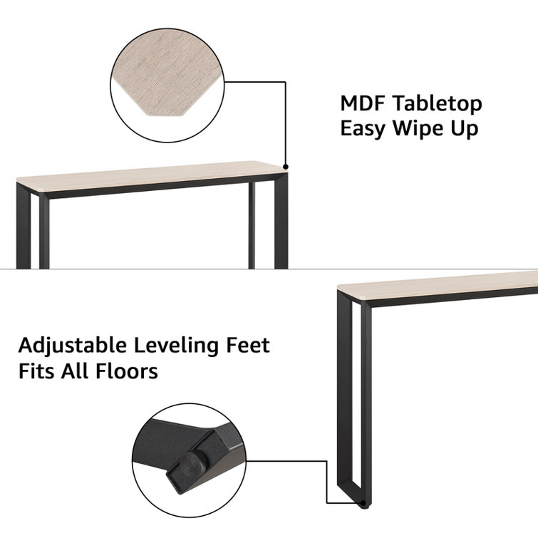 47'' Entryway Console Table, Narrow Sofa Table with Triangular Pipe Design