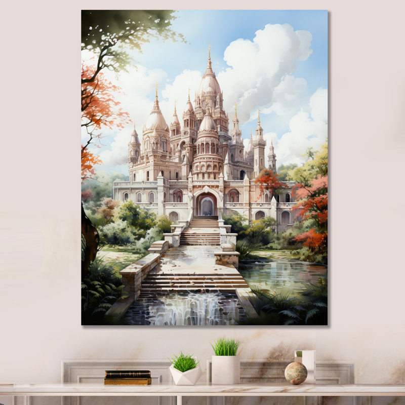 Yétac, art sacré du temple indien de Yétac II - impression, 40" H x 30" W, Toile tendue