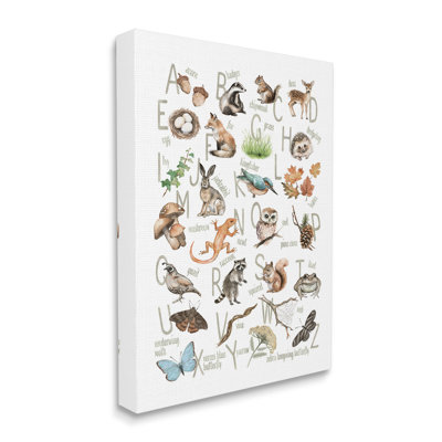 "Woodland Nature Alphabet" par Ziwei Li sur toile