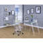Bibliothèque contemporaine en acrylique transparent Office - 4 tablettes pour bureau