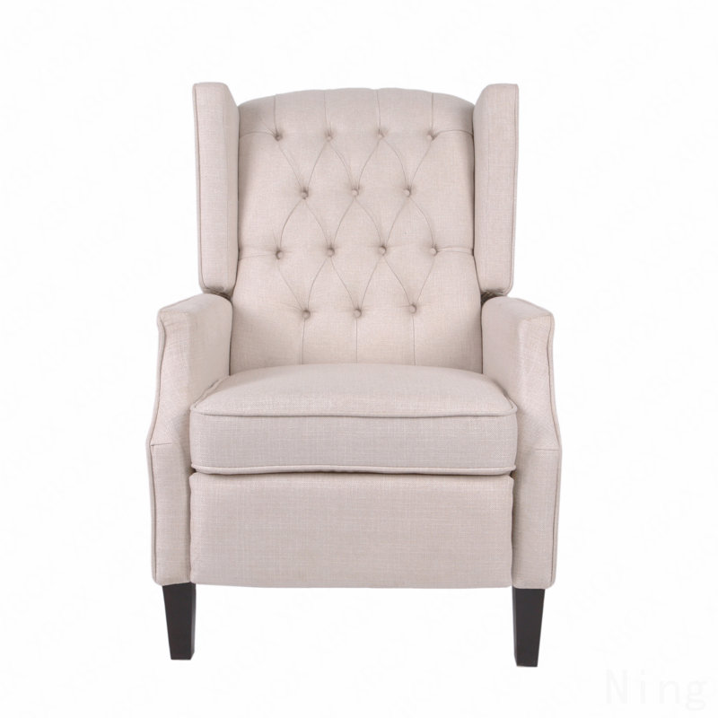 Fauteuil inclinable Mid-Century en tissu à oreilles