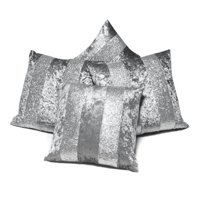 Brenda Striped Square Throw Pillow Cover