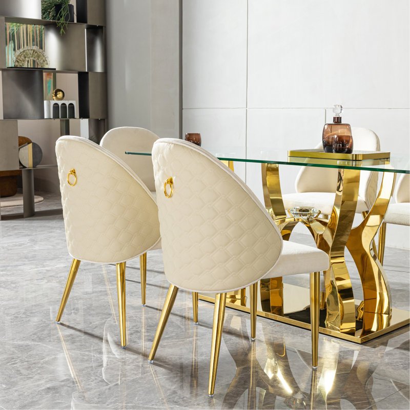 Chaise de salle à manger en acier inoxydable