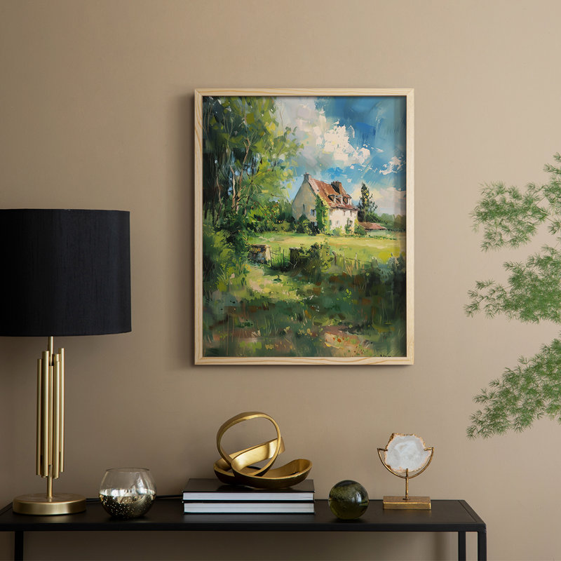 «LANDSCAPES Series XCVI», reproduction encadrée - bois massif, H 11 po x l 9 po