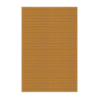 Tapis orange/brun à motif