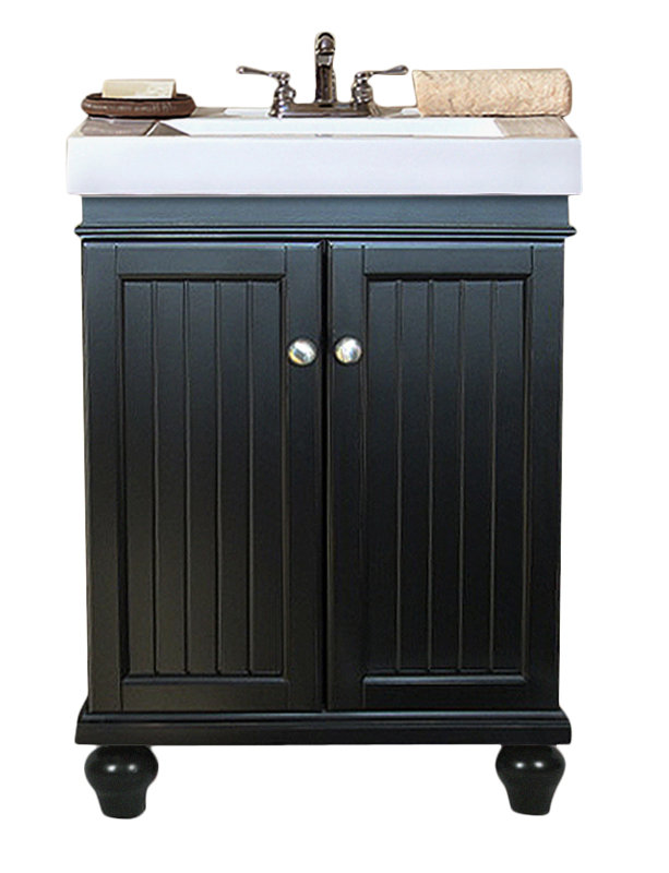 Ensemble de meuble-lavabo simple 24 po Gerharda, Espresso noir