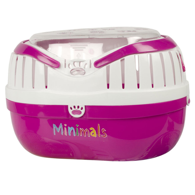 Ann Pet Carrier with 1 Door, Small (23 cm H x 33 cm W x 24 cm D), Pink