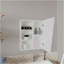 Pharmacie, 1 porte, 5 tablettes, 1 miroir, blanc