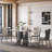 Modern Luxury Rectangular Rock Slab Dining Table-107240184
