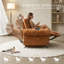  66" Oversized Power Reclining Loveseat with USB-A and USB-C Ports and Dual Footrests, Sienna Brown-761921329-761921332