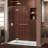 DreamLine Aqua Ultra 32 inch D x 60 inch W x 74 3/4 inch H Frameless Hinged Shower Door in Chrome with Center Drain Biscuit Shower Base Kit-29345640-29345641-132212454