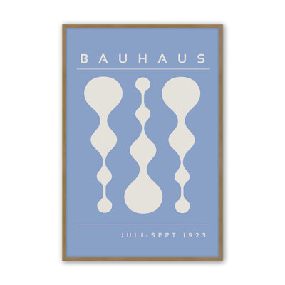Blue Retro Bauhaus II, impression dans un cadre