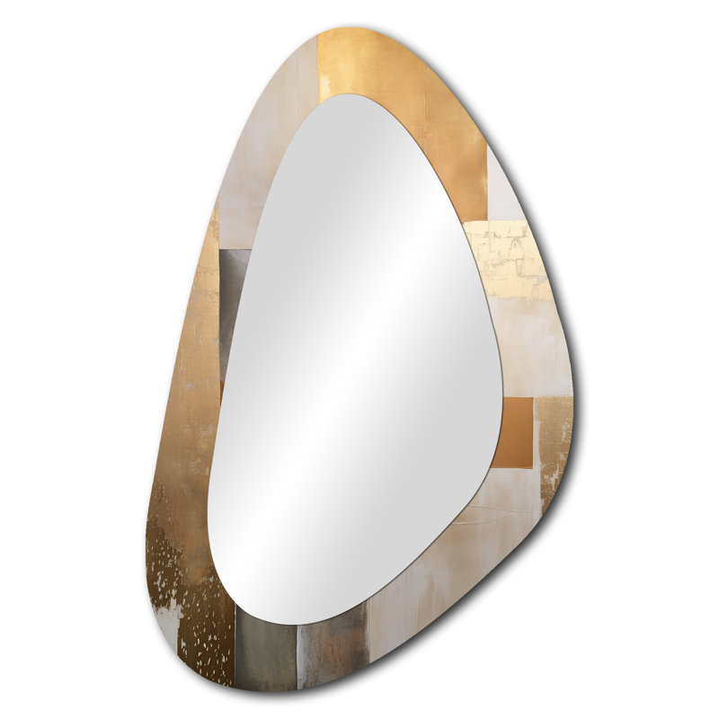 Demps beige et or minimaliste, art moderne zen scandinave II