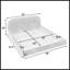 Structure de lit tapissier pour grand lit, style minimaliste moderne avec tête de lit haute incurvée, tissu en fil de cercle de qualité supérieure et support robuste pour les jambes, matelas non inclus - beige-131377796-131377797