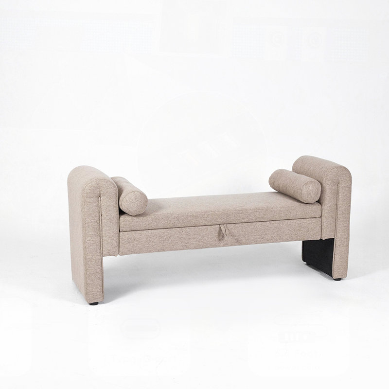 Banc de rangement de 60 pouces, idéal pour les chambres à coucher, les salons, les salles d'activités et les espaces similaires.