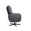 Fauteuil inclinable électrique pivotant à 360 ° en velours, inclinable électrique avec charge de type C, pour bureau à domicile et salon, gris foncé, assemblage rapide