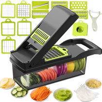  Fullstar Veggie Chopper - 9-in-1 Vegetable Chopper with Large  1.5L Catch Tray, Chopper Vegetable Cutter - Food Chopper, Onion Chopper,  Kitchen Gadgets with Anti-Slip Bumper and Self Cleaning Feature: Home 
