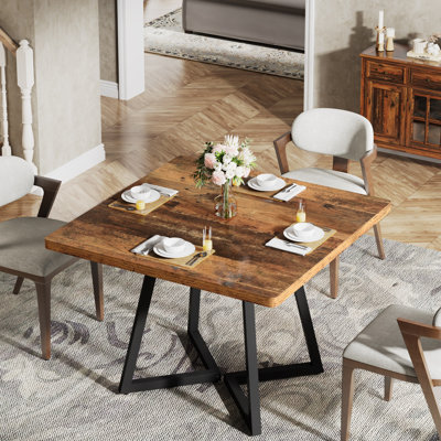 31.5" Industrial Small Square Dining Table