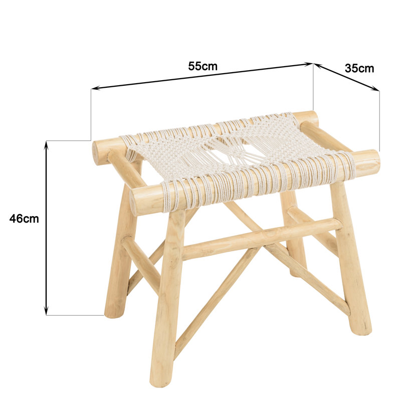 Cafferkey Solid Wood Accent Stool