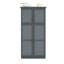 Grande armoire de rangement avec 4 portes, 2 tablettes de porte, 8 plateaux coulissants et une tablette réglable-93797766
