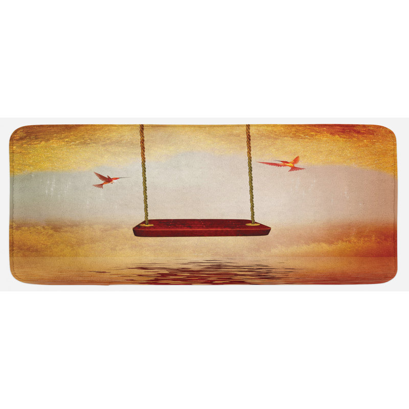 Tapis de cuisine colibris
