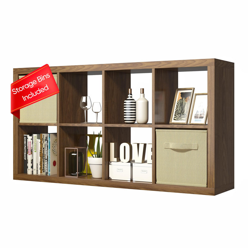 Storage Bookshelf - Multifunctional Display Shelf for Living Room, Bedroom & Home Office, Classic Oak