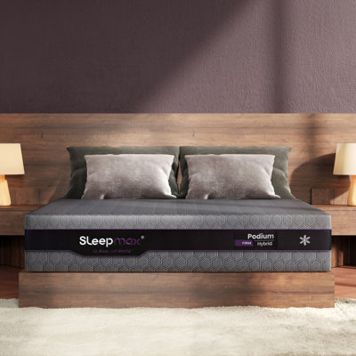 Matelas hybride très ferme Sleepmax Podium 12 po avec mousse viscoélastique imprégnée de gel, latex et ressorts ensachés Matrix