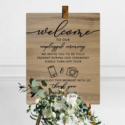Plaque de mariage en bois