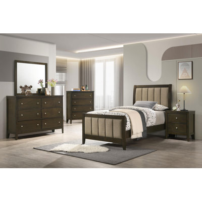 Majeski 5-piece Twin Bedroom Set Dark Cocoa