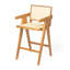 Tabouret de bar minimaliste moderne de 27 po avec assise en bois massif et structure en bois massif-1926855365