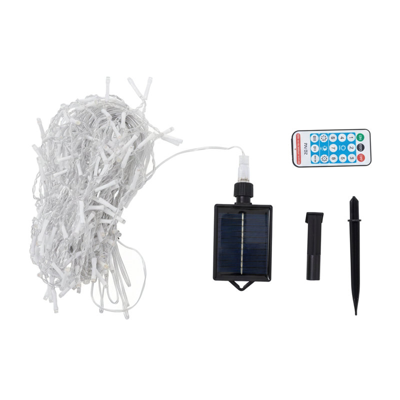 8cm LED Solar Powered 8 - Bulb Standard String Light