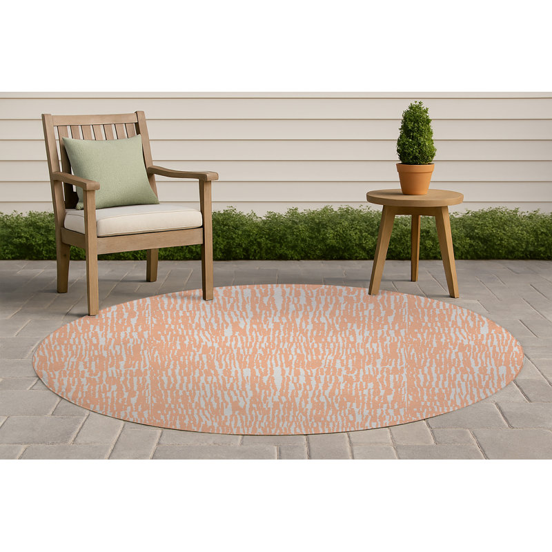 Tapis d'extérieur antidérapant Strands, Rond 5 pi