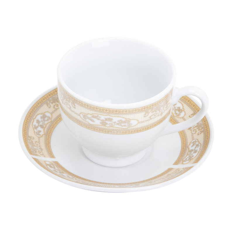 Porcelain Cappuccino Cup and Saucer