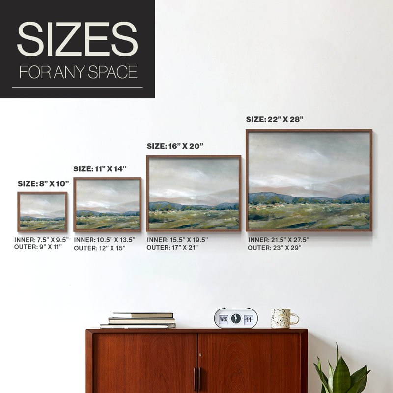 The Spring Coulee -Framed Print - Restickable, H 22 po x l 28 po, Noyer