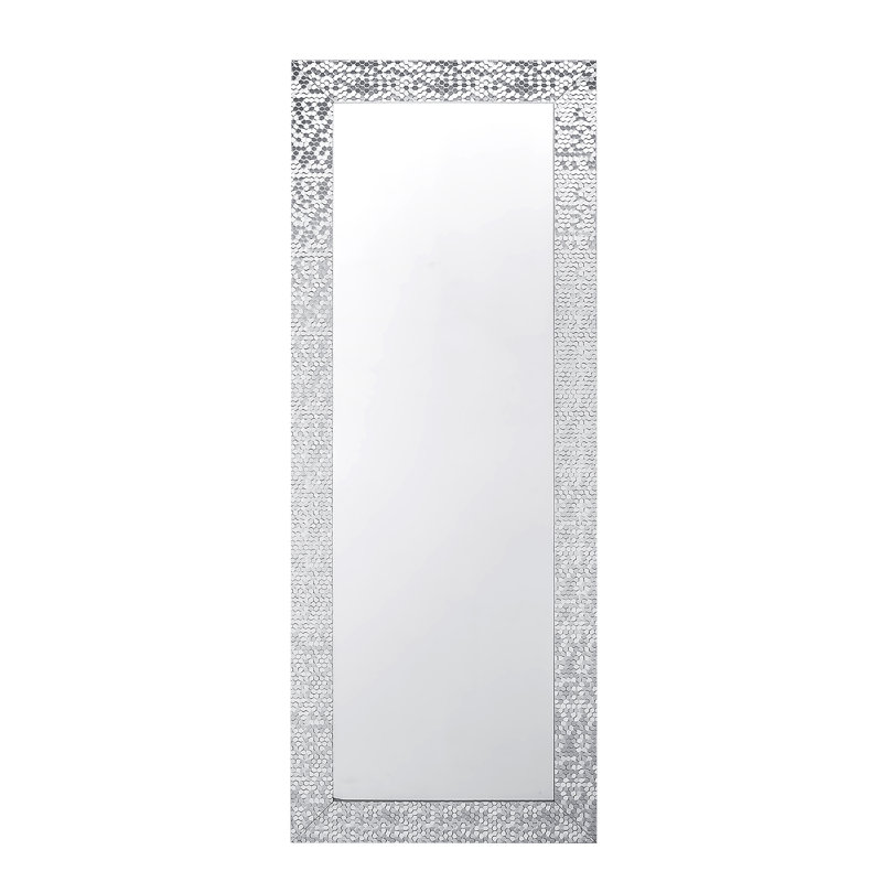 Casandra Flat Wall Mirror, Silver
