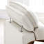 Chaise longue de 55 po pour bureau, rembourrée beige avec accoudoir gauche et coussin lombaire, bouton, rembourrage moelleux, fauteuil à assemblage simple - rembourrage, coussin, structure en bois massif, salon,
