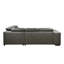 103" Wide Faux Leather Sectional Sleeper Sofa With Adjustable Headrest ,Sleeper Sectional Pull Out Couch Bed With Storage Ottoman And 2 Stools-267432226