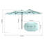 Grand parasol extérieur à double face de 14,8 pi - orange Auvent 100%, parasol robuste. Idéal pour les parasols de jardin, de piscine, de pelouse et de jardin. Super-1306327047