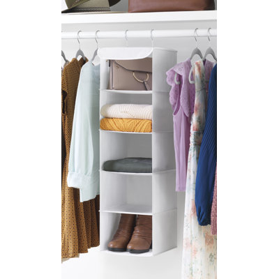 Tablettes suspendues - 5 sections - Organisateur de garde-robe
